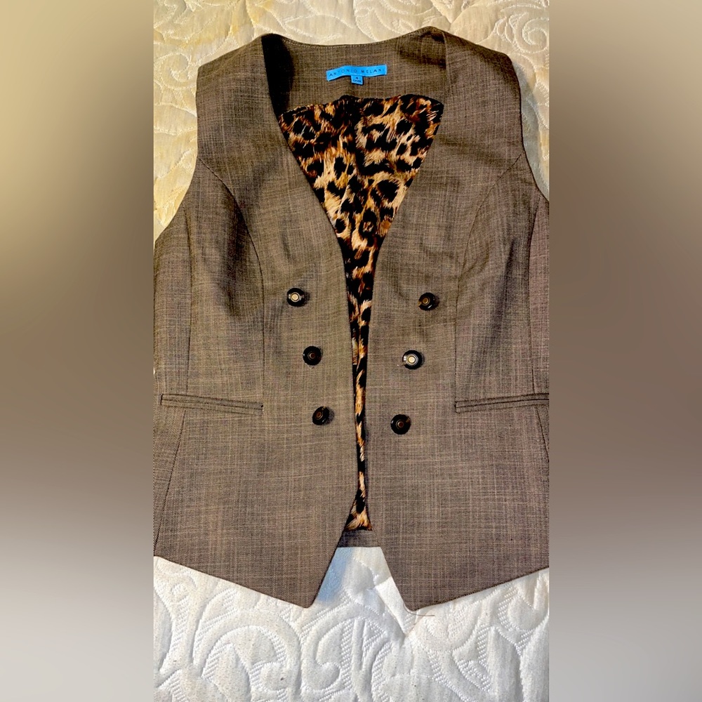 Antonio Melani cheetah print vest